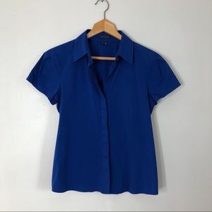 Theory | Blue Cap sleeve top